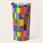 Colorful Mid Century Modern Modtastic Geometric Pattern Travel Mug Gallery Image 3
