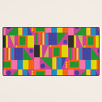 Colorful Mid Century Modern Modtastic Geometric Pattern Desk Mat Gallery Image 3