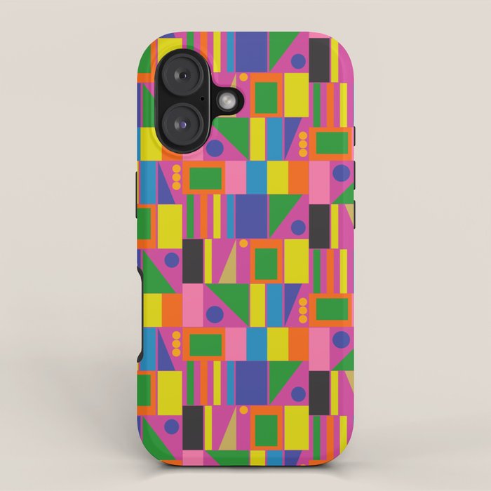 Colorful Mid Century Modern Modtastic Geometric Pattern iPhone Case Gallery Image 1