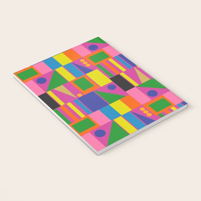Colorful Mid Century Modern Modtastic Geometric Pattern Notebook Gallery Image 3
