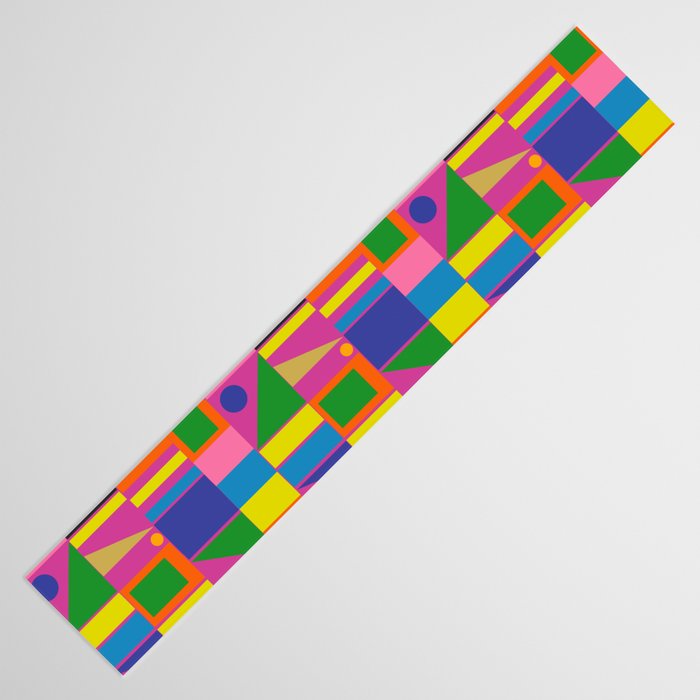 Colorful Mid Century Modern Modtastic Geometric Pattern Table Runner Gallery Image 3