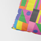 Colorful Mid Century Modern Modtastic Geometric Pattern Pillow Sham Gallery Image 4