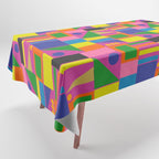 Colorful Mid Century Modern Modtastic Geometric Pattern Tablecloth Gallery Image 1