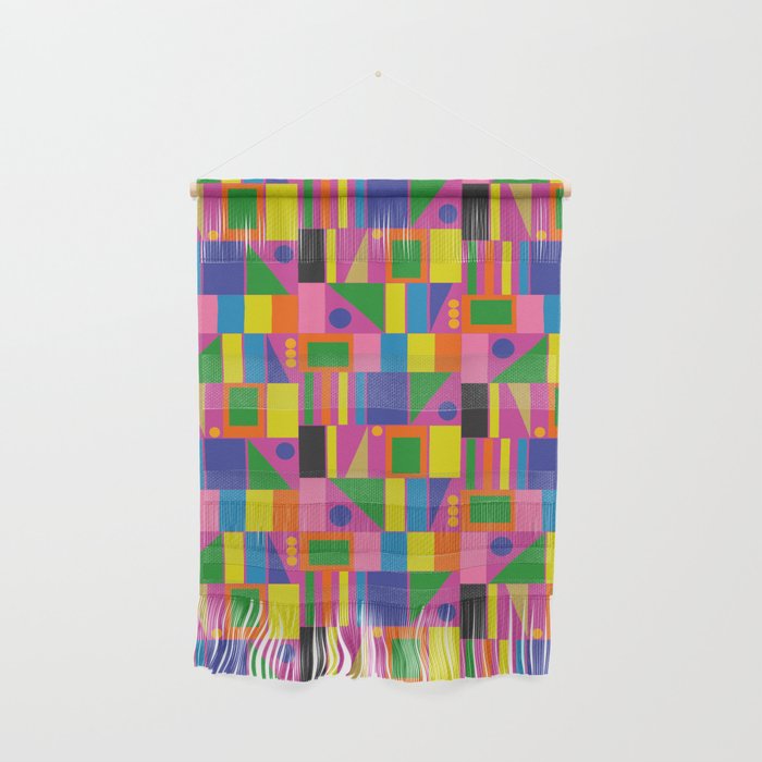Colorful Mid Century Modern Modtastic Geometric Pattern Wall Hanging Gallery Image 1