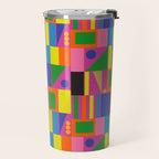 Colorful Mid Century Modern Modtastic Geometric Pattern Travel Mug Gallery Image 2