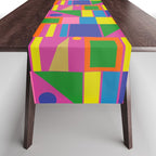 Colorful Mid Century Modern Modtastic Geometric Pattern Table Runner Gallery Image 1