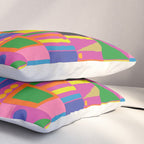 Colorful Mid Century Modern Modtastic Geometric Pattern Pillow Sham Gallery Image 3