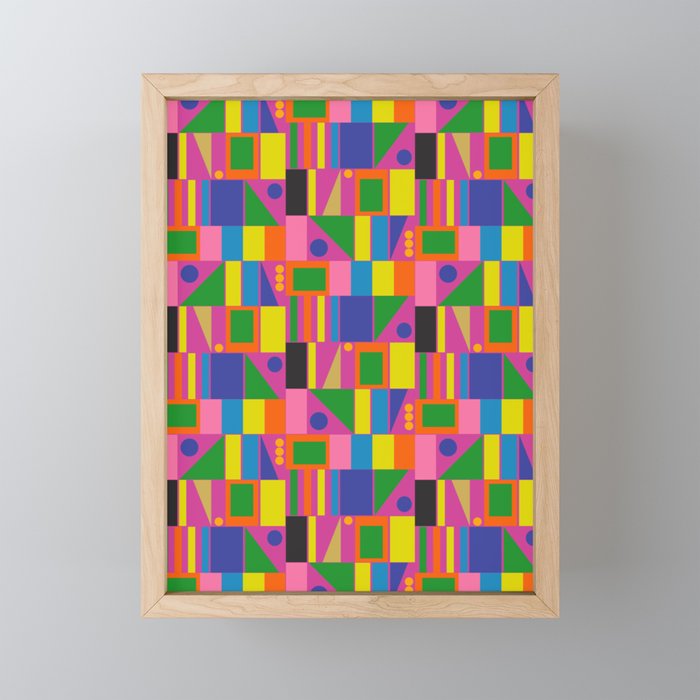 Colorful Mid Century Modern Modtastic Geometric Pattern Mini Art Print Gallery Image 1