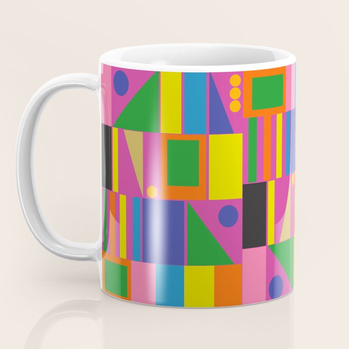 Colorful Mid Century Modern Modtastic Geometric Pattern Coffee Mug Gallery Image 3