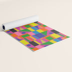 Colorful Mid Century Modern Modtastic Geometric Pattern Yoga Mat Gallery Image 2