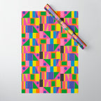 Colorful Mid Century Modern Modtastic Geometric Pattern Wrapping Paper Gallery Image 1