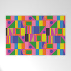 Colorful Mid Century Modern Modtastic Geometric Pattern Welcome Mat Gallery Image 1
