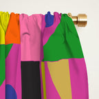 Colorful Mid Century Modern Modtastic Geometric Pattern Window Curtain Gallery Image 2