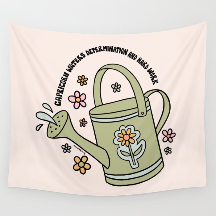 Capricorn Watering Can Wall Tapestry Gallery Image 4