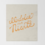 Il dolce far niente (The sweetness of doing nothing) - Orange Throw Blanket Gallery Image 2