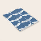 Japanese Crane Ornate Art Deco Blue & White Pattern Notebook Gallery Image 3