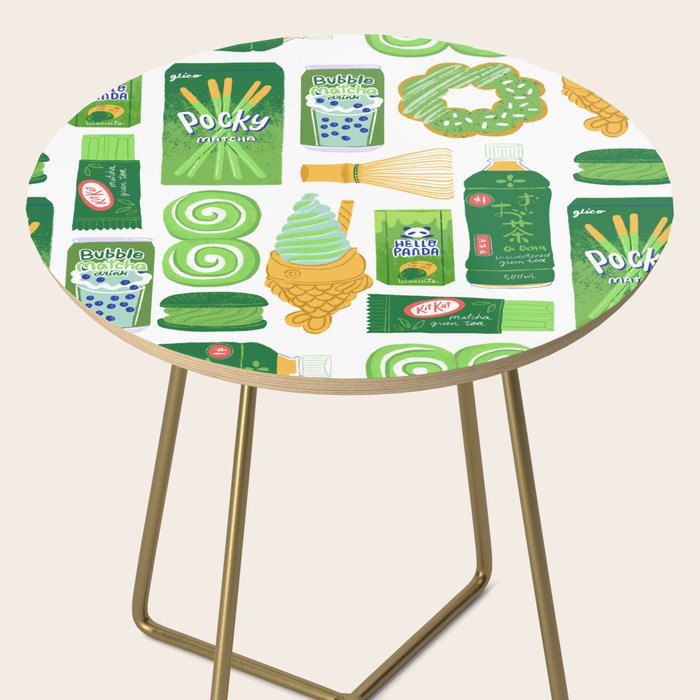 Matcha Green Tea Snacks Side Table Gallery Image 2