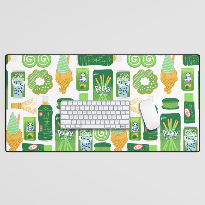 Matcha Green Tea Snacks Desk Mat Gallery Image 1