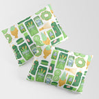 Matcha Green Tea Snacks Pillow Sham Gallery Image 3