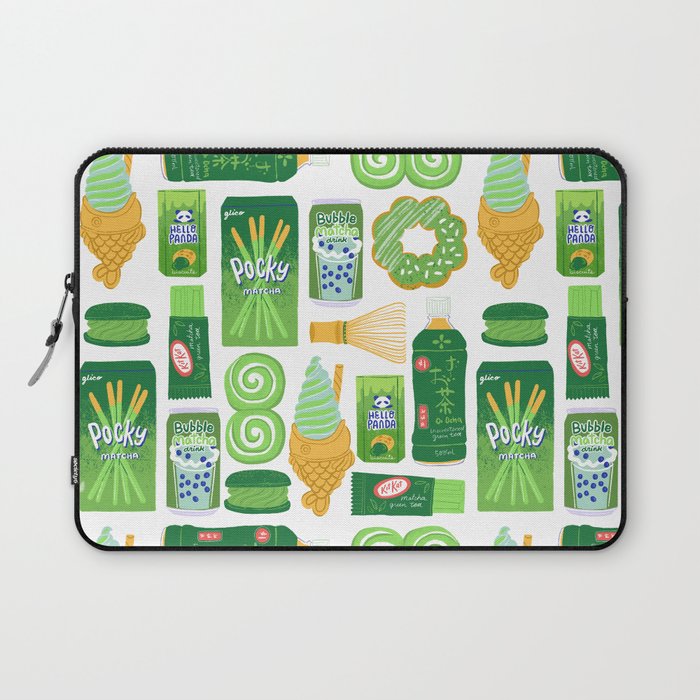 Matcha Green Tea Snacks Laptop Sleeve Gallery Image 1