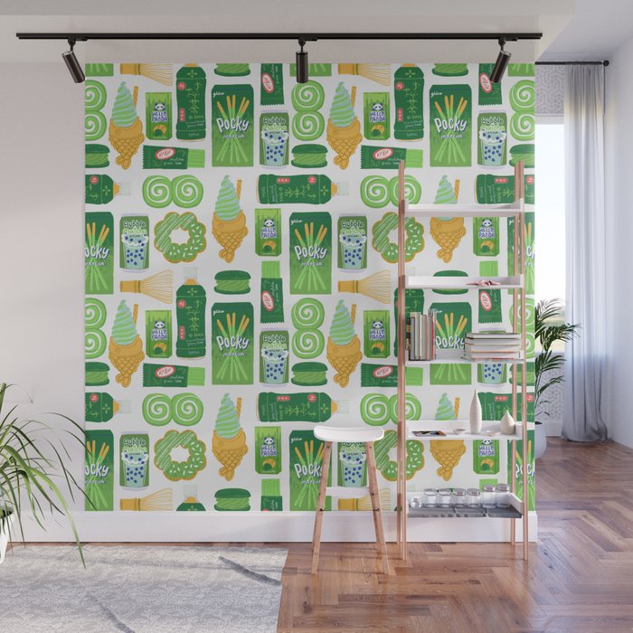 Matcha Green Tea Snacks Wall Mural Gallery Image 1