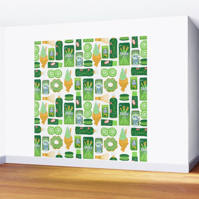 Matcha Green Tea Snacks Wall Mural Gallery Image 2