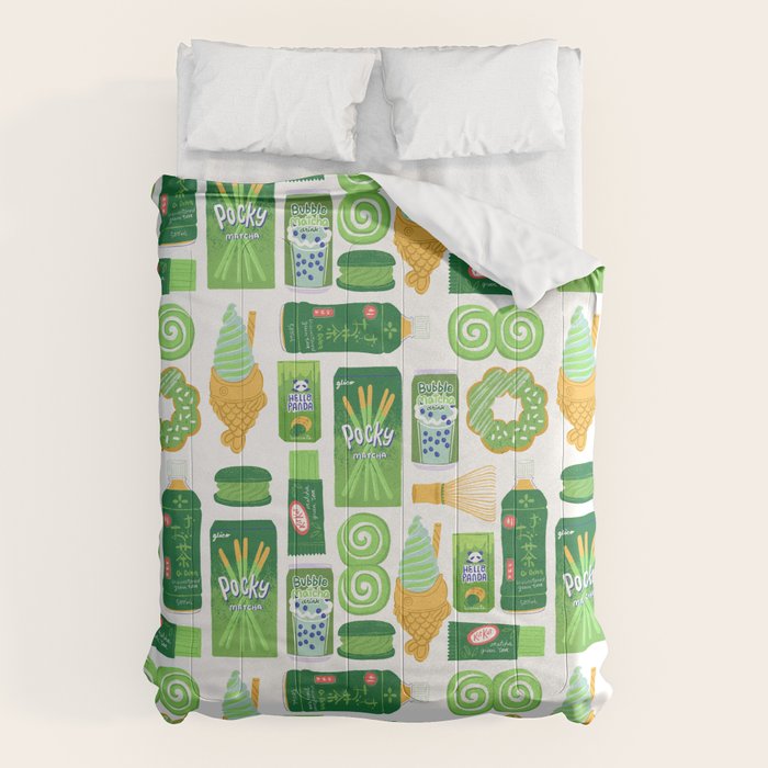 Matcha Green Tea Snacks Comforter Gallery Image 6