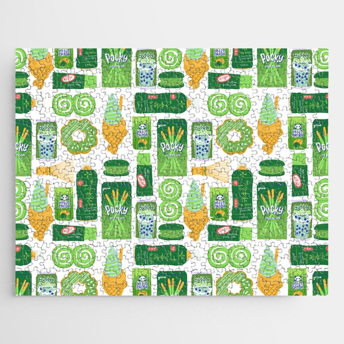 Matcha Green Tea Snacks Jigsaw Puzzle Gallery Image 1