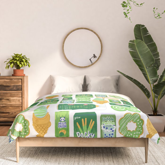 Matcha Green Tea Snacks Comforter Gallery Image 3