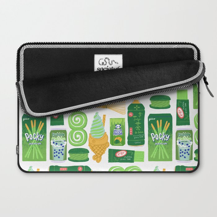 Matcha Green Tea Snacks Laptop Sleeve Gallery Image 2
