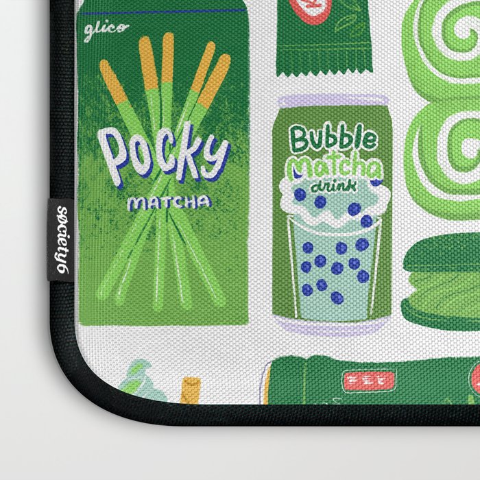Matcha Green Tea Snacks Laptop Sleeve Gallery Image 3