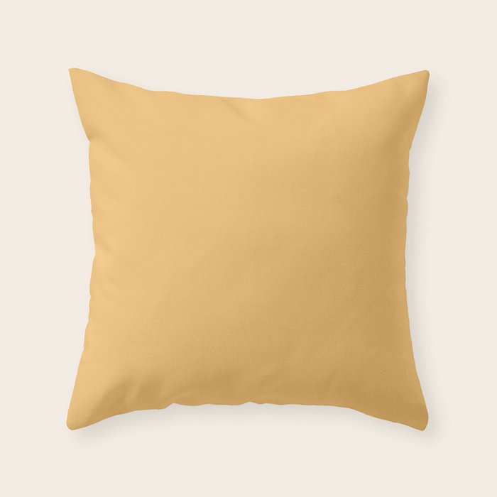 Solid Wheatberry Throw Pillow Gallery Image 3