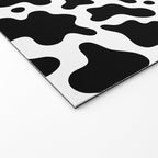 Abstract black and white cow print pattern Welcome Mat Gallery Image 2