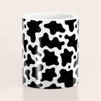 Abstract black and white cow print pattern Coffee Mug Gallery Image 4