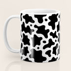 Abstract black and white cow print pattern Coffee Mug Gallery Image 3