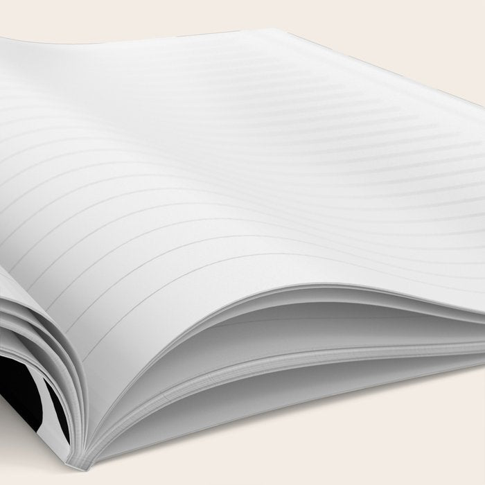 Abstract black and white cow print pattern Notebook Gallery Image 2