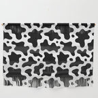 Abstract black and white cow print pattern Wall Hanging Gallery Image 1