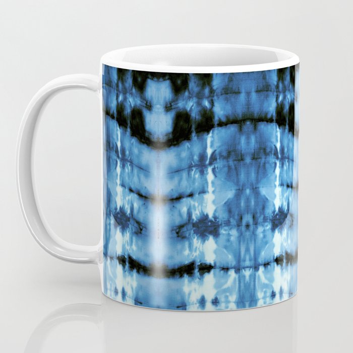 Indigo Satin Shibori Coffee Mug Gallery Image 3