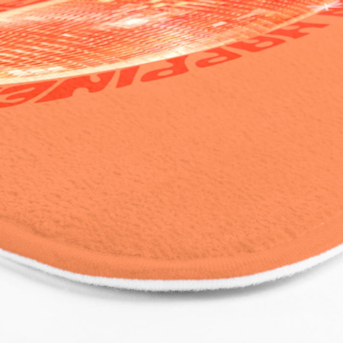 Happiness Is The True Measure of Success in Orange Bath Mat Gallery Image 3