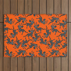 Fashionable black cheetah dance Outdoor Rug Gallery Image 1