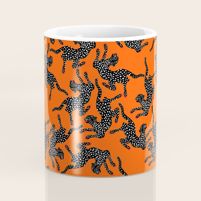 Fashionable black cheetah dance Coffee Mug Gallery Image 4