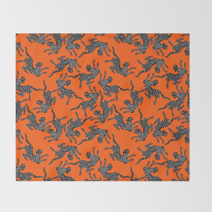 Fashionable black cheetah dance Throw Blanket Gallery Image 2