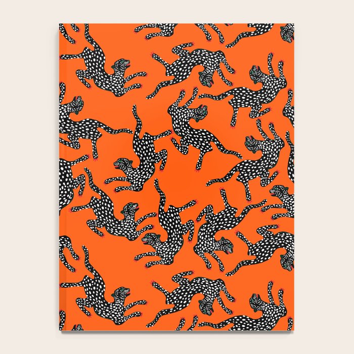 Fashionable black cheetah dance Notebook Gallery Image 4