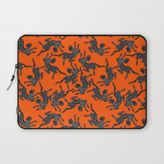 Fashionable black cheetah dance Laptop Sleeve Gallery Image 1