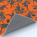 Fashionable black cheetah dance Rug Gallery Image 4