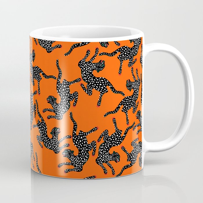 Fashionable black cheetah dance Coffee Mug Gallery Image 1