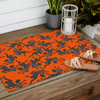 Fashionable black cheetah dance Outdoor Rug Gallery Image 2