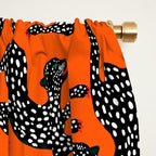 Fashionable black cheetah dance Window Curtain Gallery Image 2