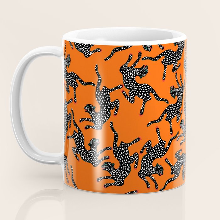 Fashionable black cheetah dance Coffee Mug Gallery Image 3