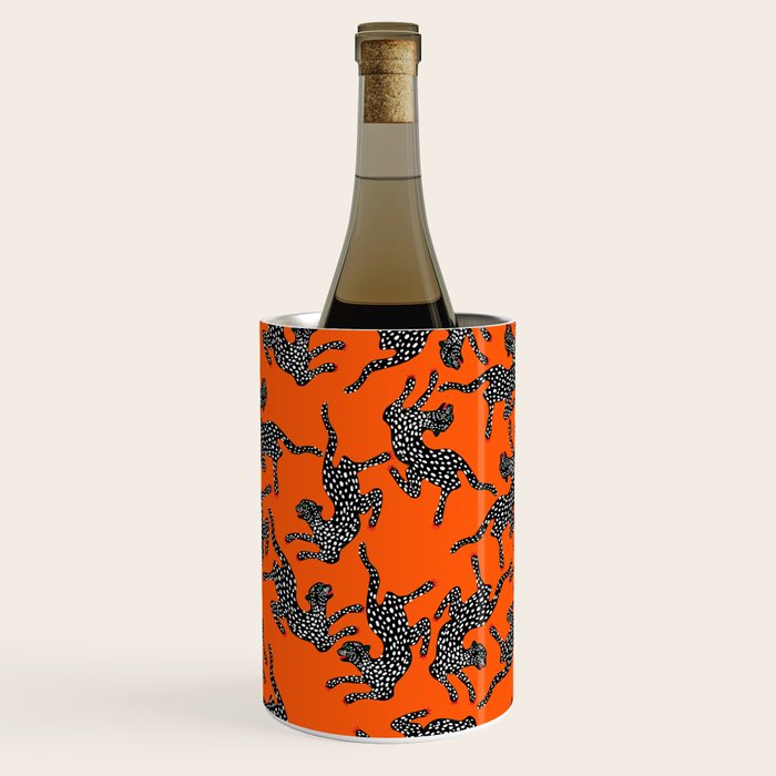 Fashionable black cheetah dance Wine Chiller Gallery Image 2